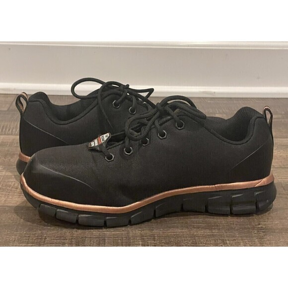 Skechers Flex Sole Steel Toe Lace-Up Oil & Slip Resistant Work Shoes 9.5 Womens - Picture 4 of 12